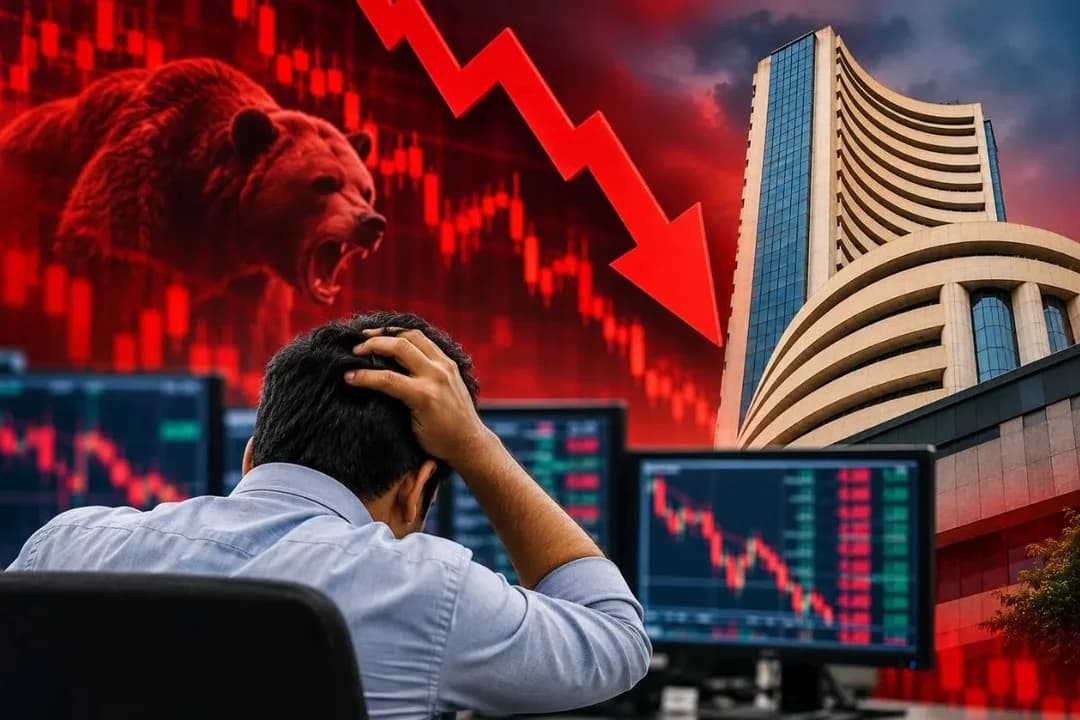 भारी गिरावट के साथ बंद हुआ शेयर बाजार, सेंसेक्स 1,063 अंक लुढ़का