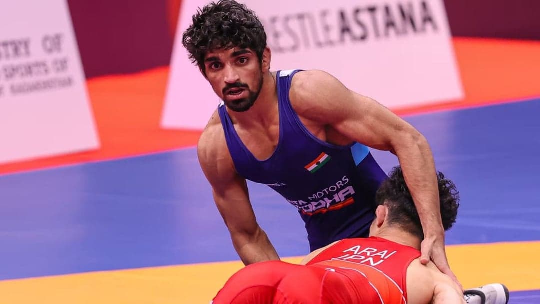 एशियाई खेलों में अमन सेहरावत का शानदार प्रदर्शन, उत्तर कोरियाई पहलवान को हराया