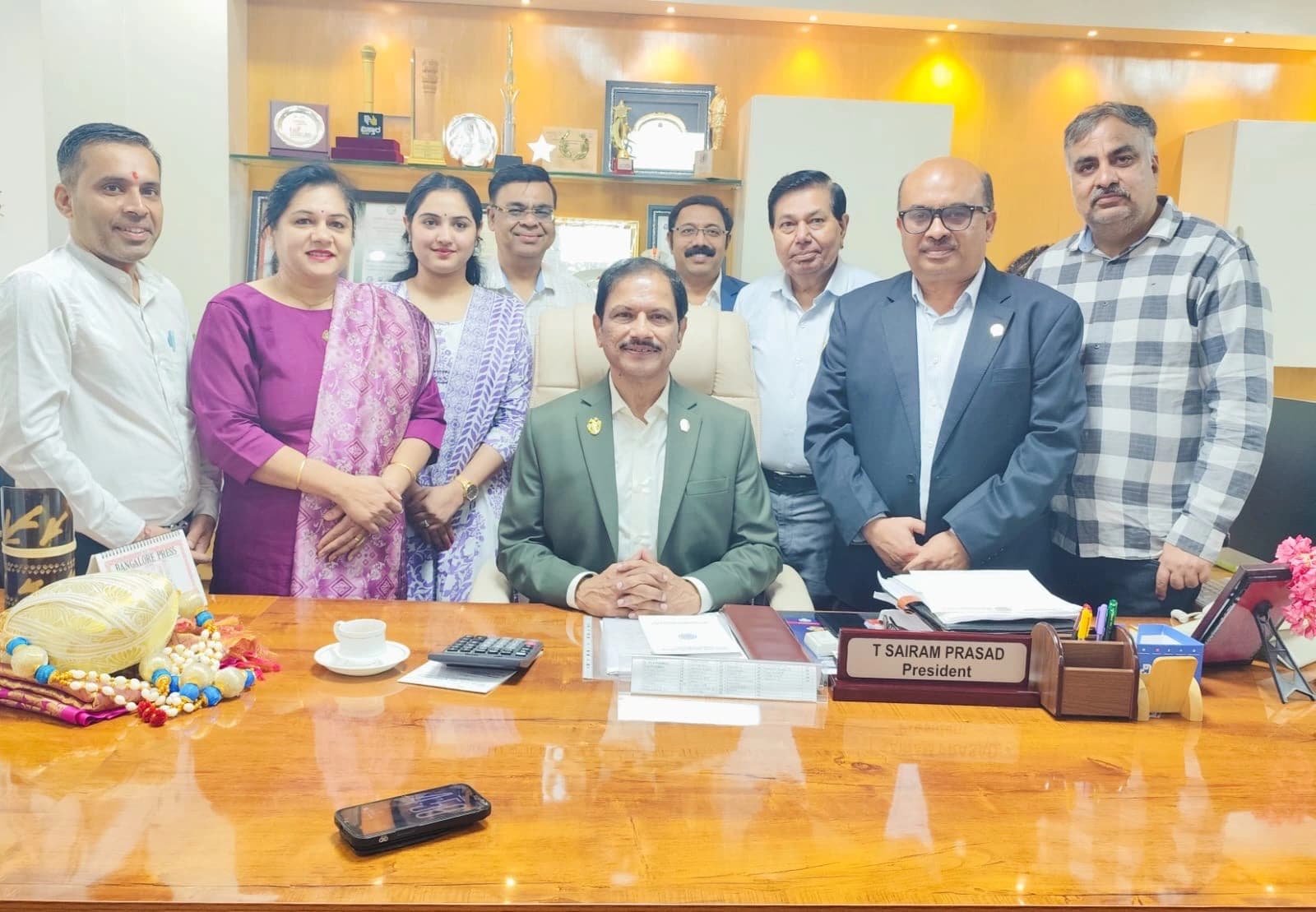 राजस्थान फाउंडेशन ने एफकेसीसीआई अध्यक्ष टी। साईराम प्रसाद का अभिनंदन किया